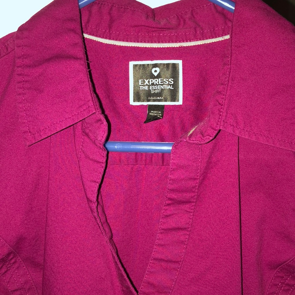 Women’s Express Essential Button Down Stretch Dre… - image 2